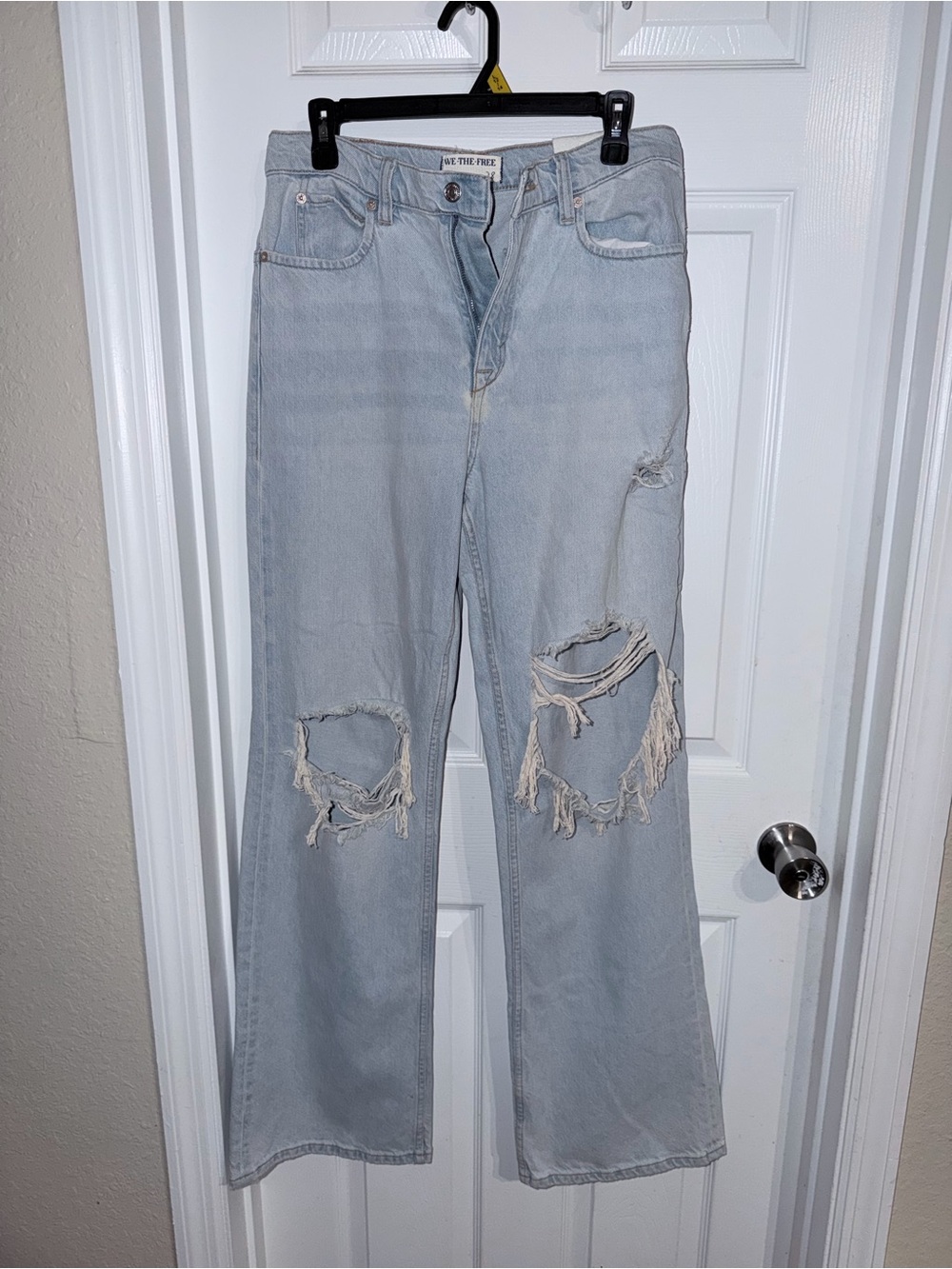We The Free Light Blue Distressed Jeans